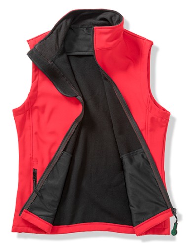RES-R232F-Womens Printable Softshell Bodywarmer with Recycled Fleece Inner